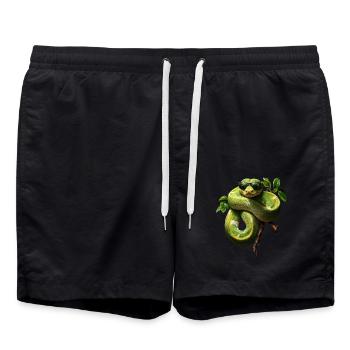 Arbre vert Python Serpents Amoureux Terrarium - Short de bain - noir - Devant - AI Model Male 185 light (185cm)