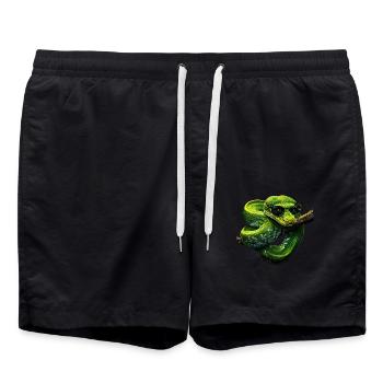Arbre vert Python Serpents Amoureux Terrarium - Short de bain - noir - Devant - AI Model Male 185 light (185cm)