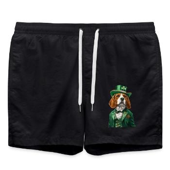 Beagle - Badeshorts - Schwarz - Vorne - AI Model Male 185 light (185cm)