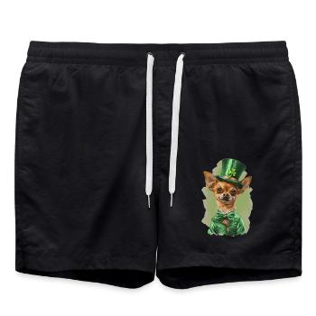 Chihuahua - Badeshorts - Schwarz - Vorne - AI Model Male 185 light (185cm)