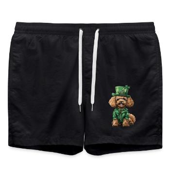Pudel - Badeshorts - Schwarz - Vorne - AI Model Male 185 light (185cm)