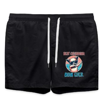 Chihuahua Disant Maman Drôle Chihuahua Cadeau - Short de bain - noir - Devant - AI Model Male 185 light (185cm)