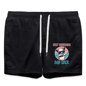 Chihuahua Saying Dad Funny Chihuahua Gift - Swim Trunks - black - Front - AI Model Male 185 light (185cm)