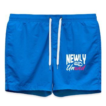 New Unmarried Rings Humor Divorce - Swim Trunks - cobalt blue - Front