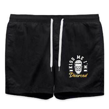 Embrasse-moi Je suis divorcé Vibes Divorce - Short de bain - noir - Devant - AI Model Male 185 light (185cm)