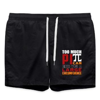 Pi Day Funny Pi Day March 14 - Swim Trunks - black - Front - AI Model Male 185 light (185cm)
