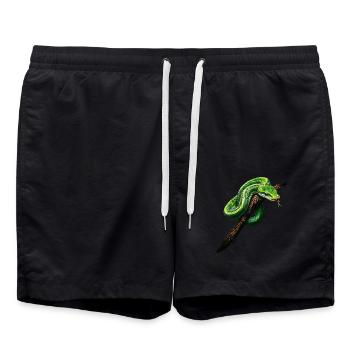 Arbre vert Python Serpents Amoureux Terrarium - Short de bain - noir - Devant - AI Model Male 185 light (185cm)