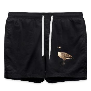 geese goose - Swim Trunks - black - Front - AI Model Male 185 light (185cm)
