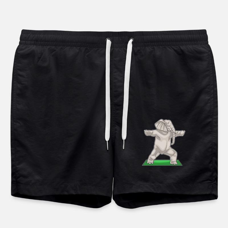 Tapis de yoga éléphant - Short de bain - noir