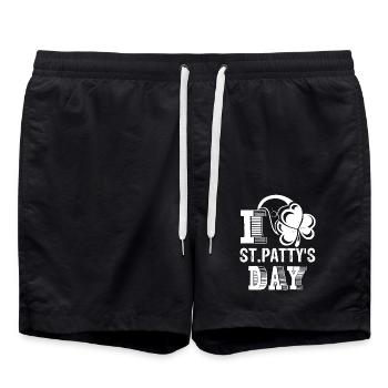 St Patrick's Day I Love St Patricks Day - Swim Trunks - black - Front - AI Model Male 185 light (185cm)