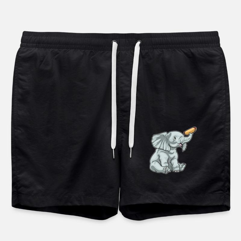 Elefant Hotdog - Badeshorts - Schwarz