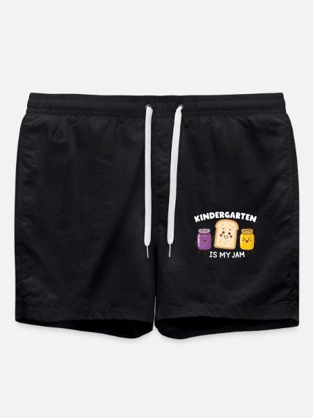 Funny Kindergarten Design – Breakfast Outfit - Swim Trunks - black