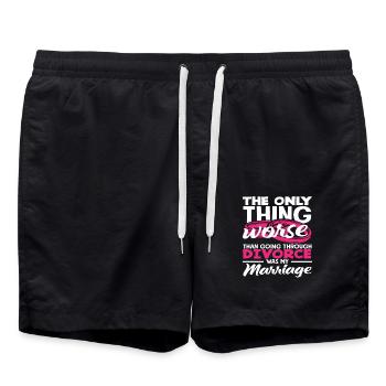 La seule chose pire qu’un divorce - Short de bain - noir - Devant - AI Model Male 185 light (185cm)