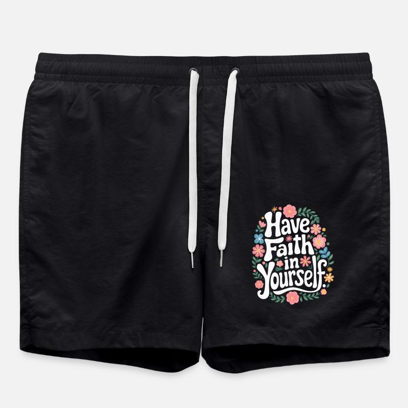 Have faith in yourself - Swim Trunks - black