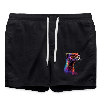 Wiesel - Badeshorts - Schwarz - Vorne - AI Model Male 185 light (185cm)