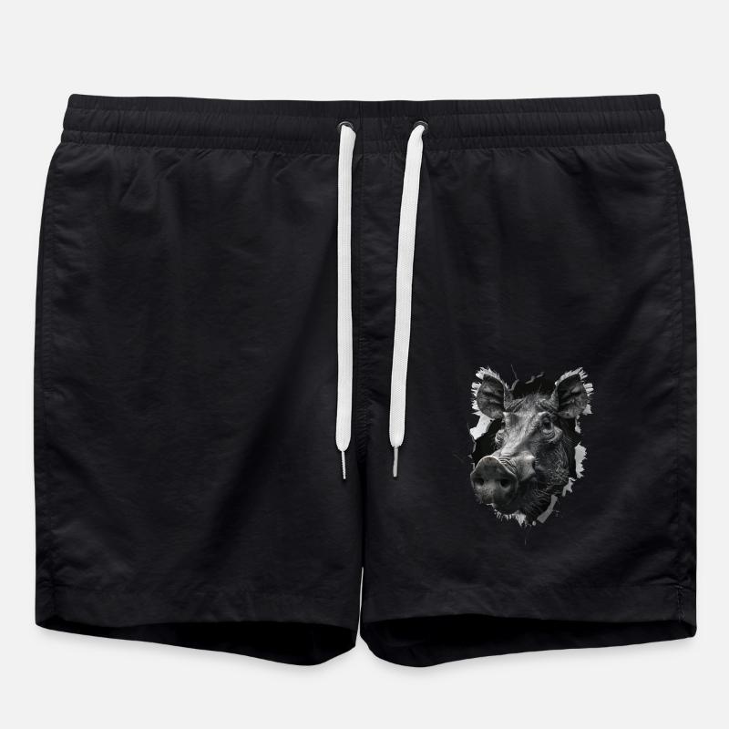 Warzenschwein - Badeshorts - Schwarz
