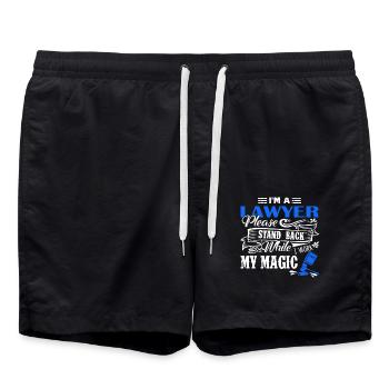 Lawyer I Am A Lawyer - Swim Trunks - black - Front - AI Model Male 185 light (185cm)