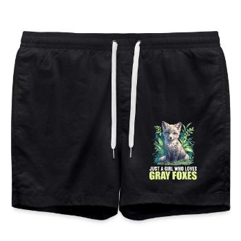 Gray Foxes Gray Fox - Swim Trunks - black - Front - AI Model Male 185 light (185cm)