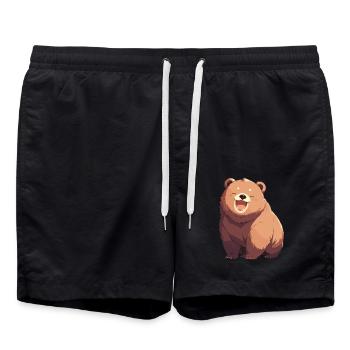 Grizzlis Ours grizzly - Short de bain - noir - Devant - AI Model Male 185 light (185cm)