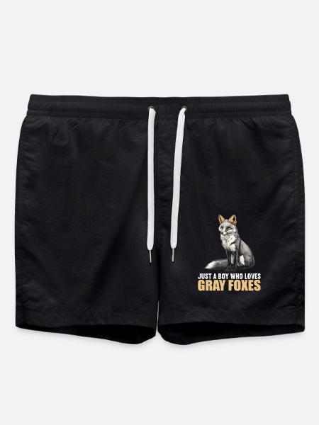 Gray Foxes Gray Fox - Swim Trunks - black