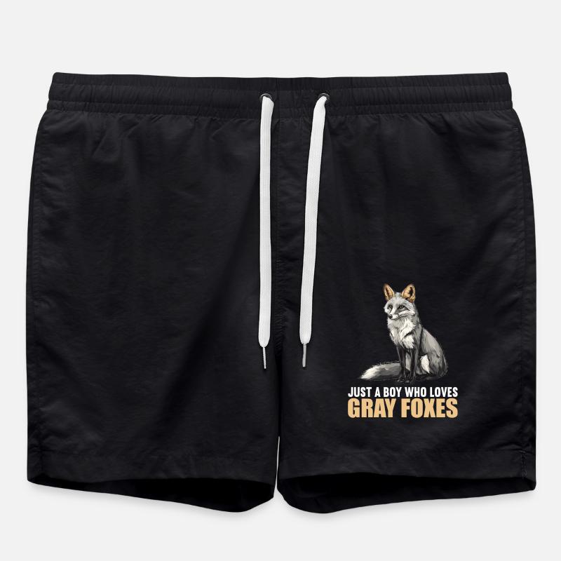 Gray Foxes Gray Fox - Swim Trunks - black