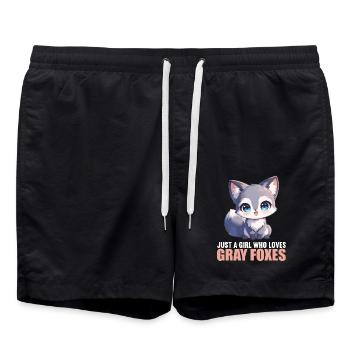 Gray Foxes Gray Fox - Swim Trunks - black - Front - AI Model Male 185 light (185cm)