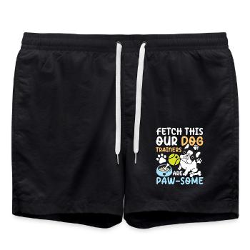 Allez chercher ceci Nos dresseurs de chiens sont à la recherche de quelques pattes - Short de bain - noir - Devant - AI Model Male 185 light (185cm)