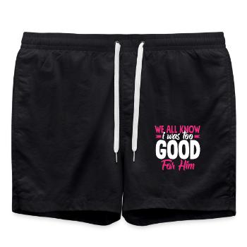 Nous savons tous que j’étais trop bien pour lui - Short de bain - noir - Devant - AI Model Male 185 light (185cm)
