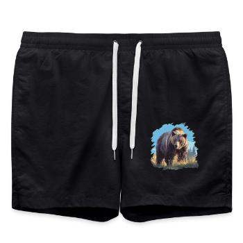 Grizzlis Ours grizzly - Short de bain - noir - Devant - AI Model Male 185 light (185cm)
