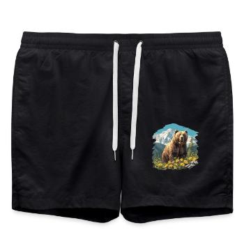 Grizzlis Ours grizzly - Short de bain - noir - Devant - AI Model Male 185 light (185cm)