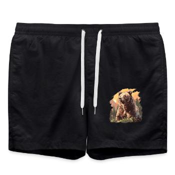 Grizzlis Ours grizzly - Short de bain - noir - Devant - AI Model Male 185 light (185cm)