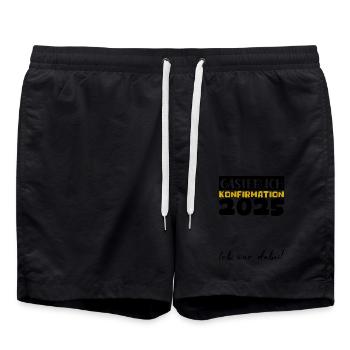 Confirmation 2025 Guest Book Decoration Girls Boys - Swim Trunks - black - Front - AI Model Male 185 light (185cm)