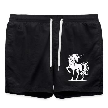 licorne - Short de bain - noir - Devant - AI Model Male 185 light (185cm)