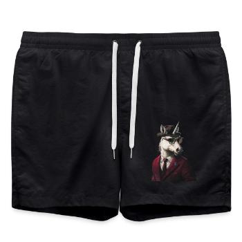 Einhorn - Badeshorts - Schwarz - Vorne - AI Model Male 185 light (185cm)