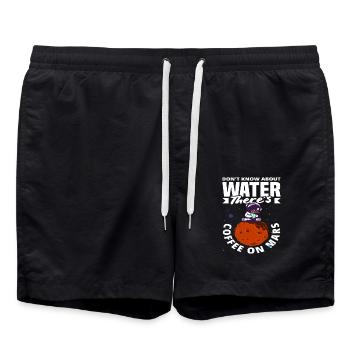 Coffee Lover Mars Discovery Adventure - Swim Trunks - black - Front - AI Model Male 185 light (185cm)
