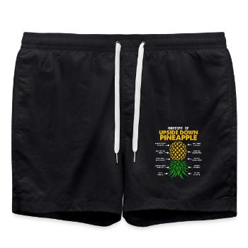 Anatomy of the inverted pineapple always ready for - Swim Trunks - black - Front - AI Model Male 185 light (185cm)