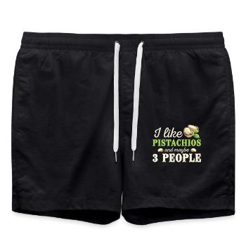 J’aime les pistaches et peut-être 3 personnes - Short de bain - noir - Devant - AI Model Male 185 light (185cm)