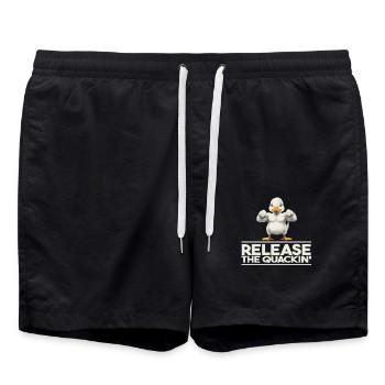 Libérez l’humour Quackin' Duck Power - Short de bain - noir - Devant - AI Model Male 185 light (185cm)