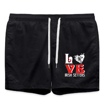 Love Irish Setter - Swim Trunks - black - Front - AI Model Male 185 light (185cm)