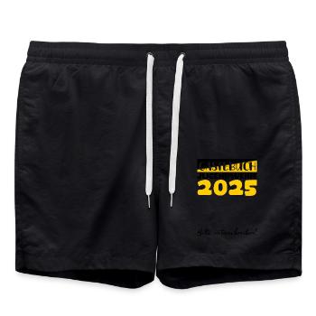 Jugendweihe 2025 Guestbook Gift Girls Boys - Swim Trunks - black - Front - AI Model Male 185 light (185cm)