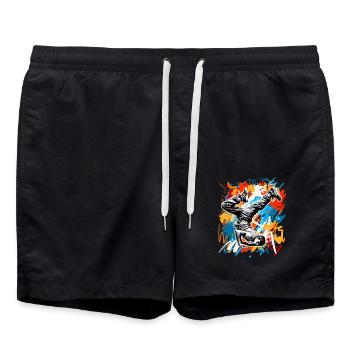 Breakdance - Short de bain - noir - Devant - AI Model Male 185 light (185cm)