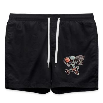Basketball Dunking Alien - Short de bain - noir - Devant - AI Model Male 185 light (185cm)