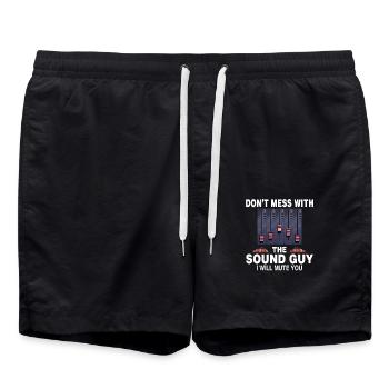Laissez le preneur de son tranquille ou vous serez - Short de bain - noir - Devant - AI Model Male 185 light (185cm)