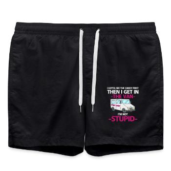 Je dois d’abord voir les bonbons, puis je grimpe - Short de bain - noir - Devant - AI Model Male 185 light (185cm)