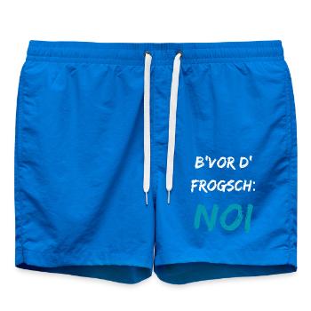 Drôle de dicton souabe B’vor d’Frogsch NOI - Short de bain - cobalt blue - Devant
