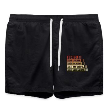 Vintage Né en 1965 Homme Mythe Légende - Short de bain - noir - Devant - AI Model Male 185 light (185cm)