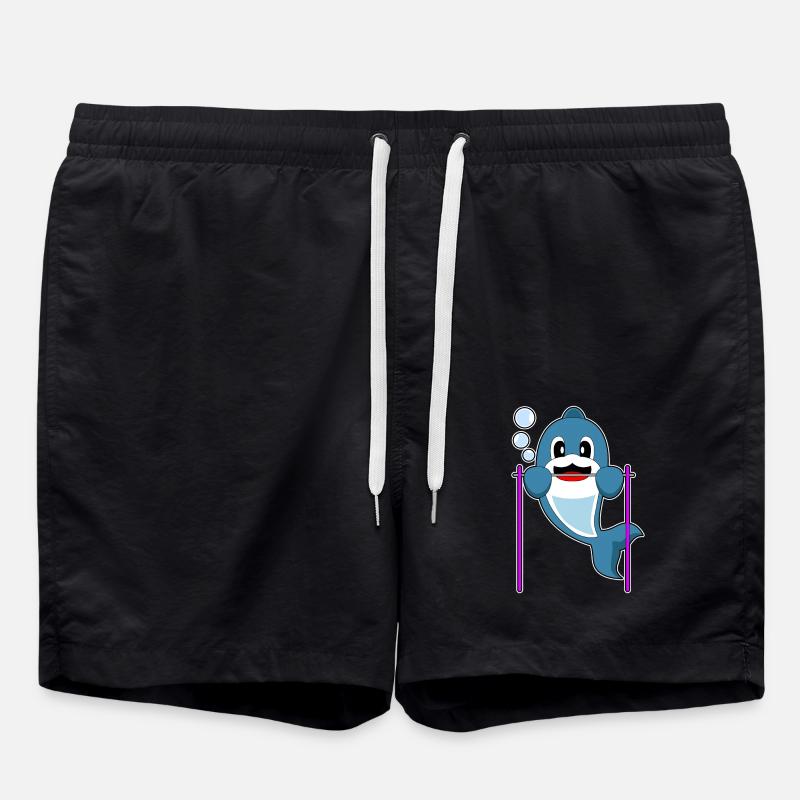 Dauphin Bodybuilder Tractions - Short de bain - noir