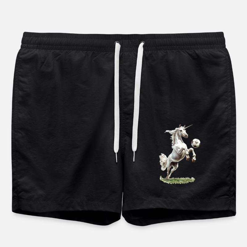 Einhorn - Badeshorts - Schwarz