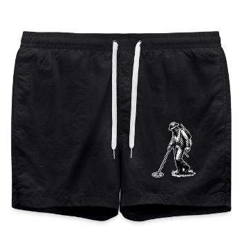 Sondeln Metalldetektor - Badeshorts - Schwarz - Vorne - AI Model Male 185 light (185cm)