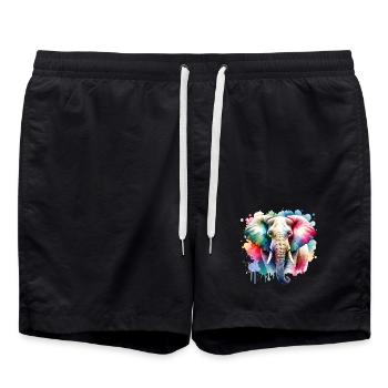Elephant - Swim Trunks - black - Front - AI Model Male 185 light (185cm)